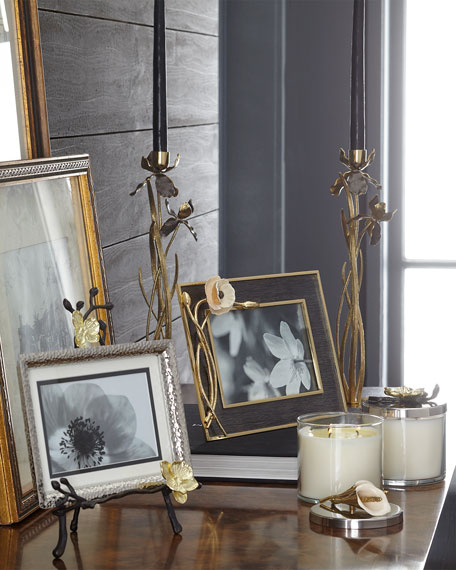 Set of two candle holders by Michael Aram, from the Black Iris collection