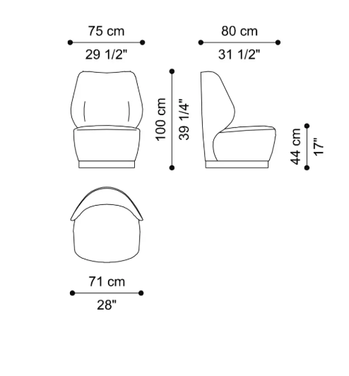 Fotel obrotowy Marvila Low marki Gianfranco Ferré Home