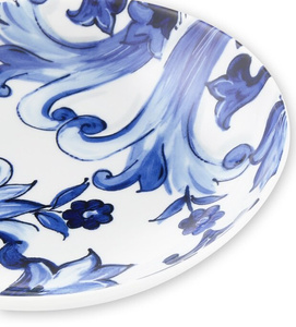 Zestaw dwóch porcelanowych talerzy do zupy Dolce&Gabbana, Blu Mediterraneo