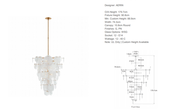 Aerin Loire chandelier by Visual Comfort