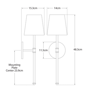 Camille wall lamp by Suzanne Kasler 