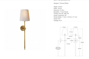 Kinkiet Thomas O'Brien Bryant Large  Linen