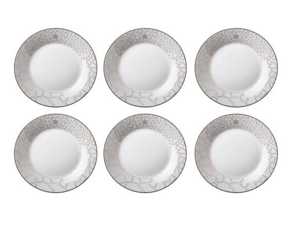 Set of six soup plates by Roberto Cavalli Home, from the Giraffa collection