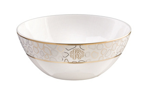 Set of six Roberto Cavalli Home soup bowls, from the Giraffa collection