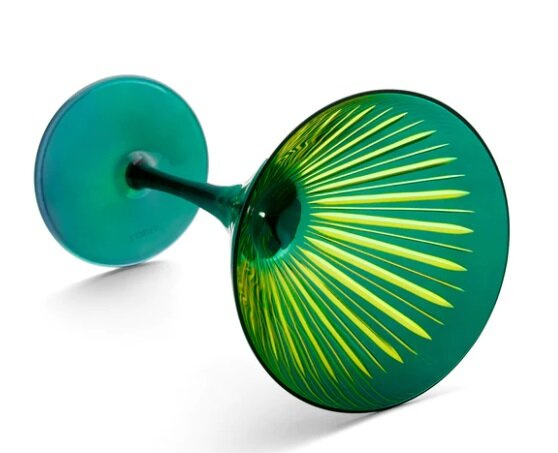 L'Objet Prism Martini Glasses - Green (Set of 4)