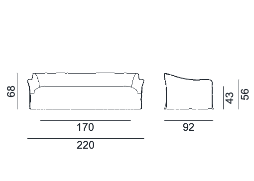 Sofa Saia 12 marki Gervasoni 1882