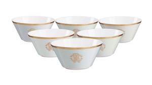 Set of six Roberto Cavalli Home bowls, from the Lizzard (Sunrise) collection