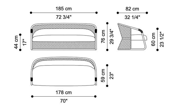 Sofa dwuosobowa Hamar marki Etro Home