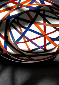 Missoni Home service plate, from the Nastri Multicolor collection