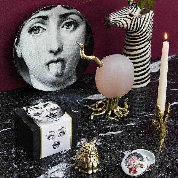 Niki and Simon L'Objet salt and pepper shakers, from the Haas Brothers Gold collection