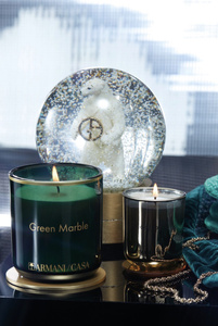 Armani Casa Rolf glass snow globe - green