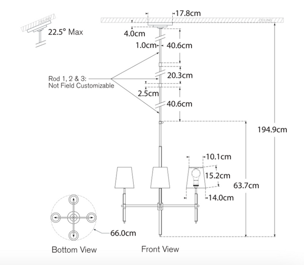 Żyrandol Bryant Small Wrapped projektu Thomas O'Brien marki Visual Comfort