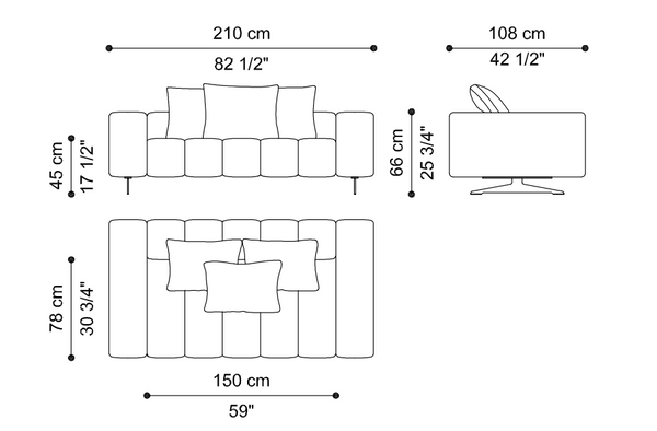 Sofa dwuosobowa Ratio Up marki Etro Home