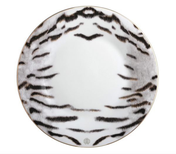 Zestaw sześciu talerzy obiadowych marki Roberto Cavalli Home z kolekcji Tiger