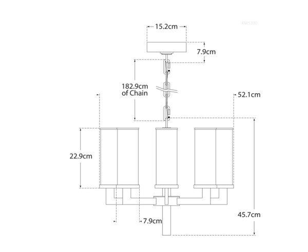 Żyrandol Liaison Single Tier projektu Kelly Wearstler