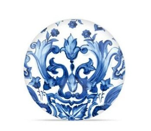 Set of two Dolce&Gabbana dessert plates, Blu Mediterraneo