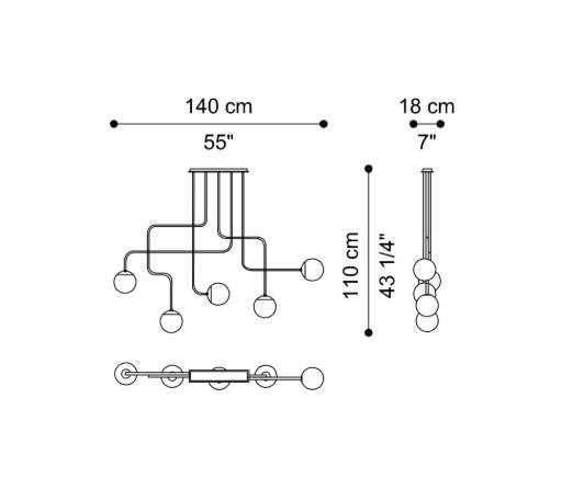 Żyrandol Malasana marki Gianfranco Ferré Home