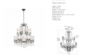 Żyrandol Ralph Lauren Home Adrianna Medium