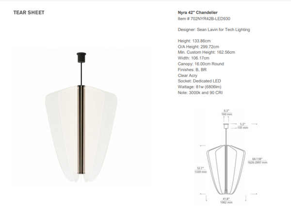 Sean Lavin Nyra 42 chandelier