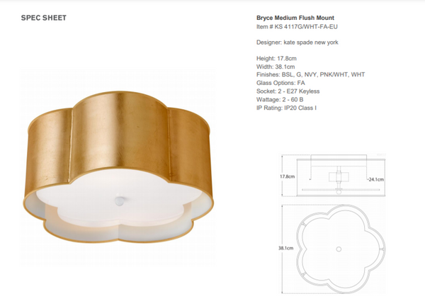 Kate Spade New York Bryce Plafond Medium