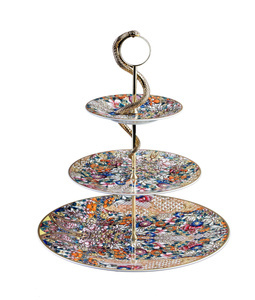 Roberto Cavalli Home platter, from the Golden Flowers collection
