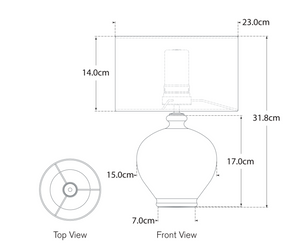 Lampa stołowa bezprzewodowa Gaios 13" projektu Aerin 
