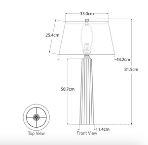 Lampa stołowa Fluted Spire Large projektu Chapman & Myers marki Visual Comfort