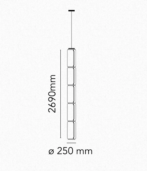Lampa wisząca Noctambule 5 High Cylinder marki Flos