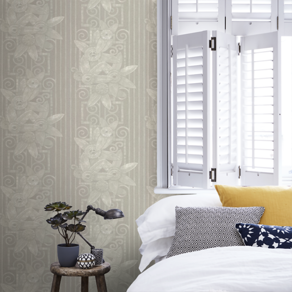 Tapeta Fleur Moderne-Bronze Ralph Lauren Home, z kolekcji Penthouse