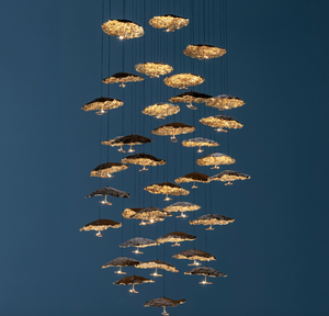 Gold Moon chandelier by Catellani & Smith
