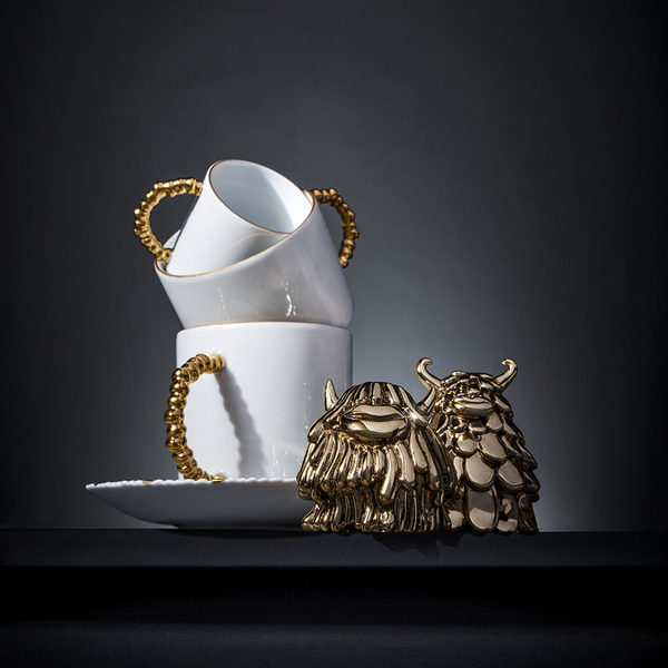 Set of two Mojave L'Objet tea cups, from the Haas Brothers collection