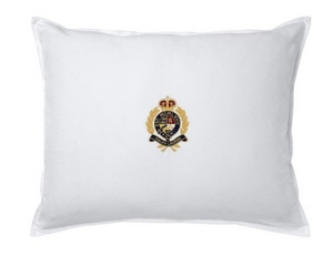 Ralph Lauren Home Crest Decorative Pillow (White)