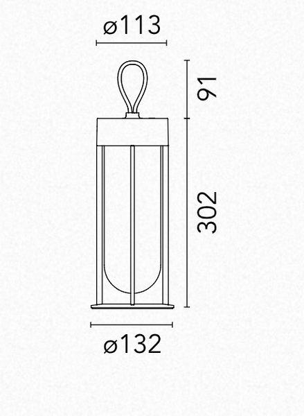 Lampa ogrodowa In Vitro marki Flos