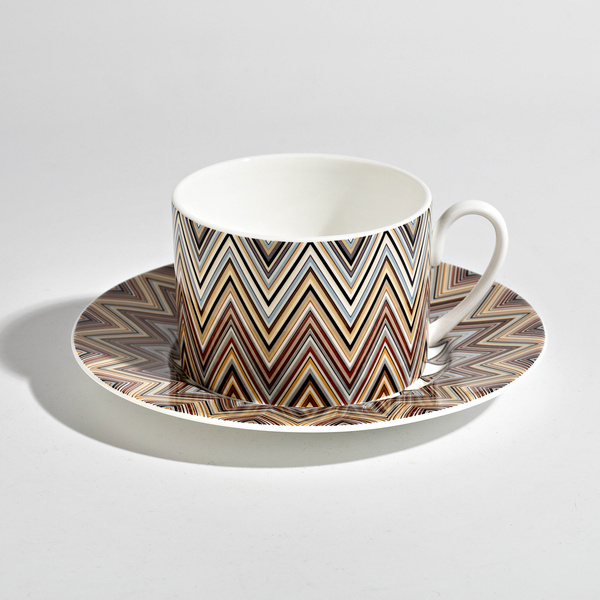 Zestaw dwóch filiżanek do herbaty Missoni Home, z kolekcji Zig Zag Jarris 148