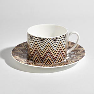 Zestaw dwóch filiżanek do herbaty Missoni Home, z kolekcji Zig Zag Jarris 148