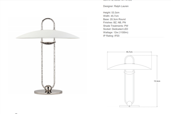 Ralph Lauren Home Cara Table Lamp