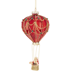 Christmas ornament – ​​Santa Claus in a red balloon