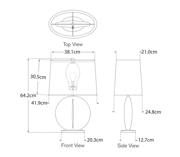 Mariza Medium table lamp by Aerin