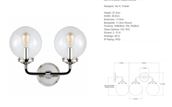 Wall lamp Ian K.Fowler Bistro