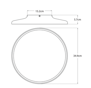Plafon Dot 13" projektu Peter Bristol
