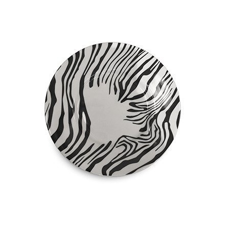 Zestaw sześciu filiżanek do herbaty Roberto Cavalli Home, z kolekcji Zebrage