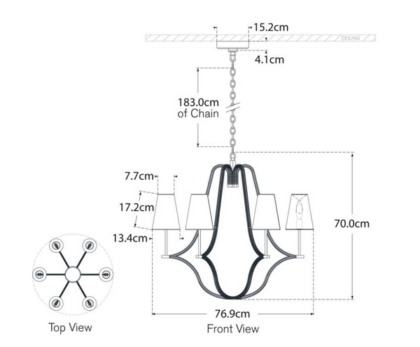Żyrandol Biscayne Large Chapman & Myers marki Visual Comfort