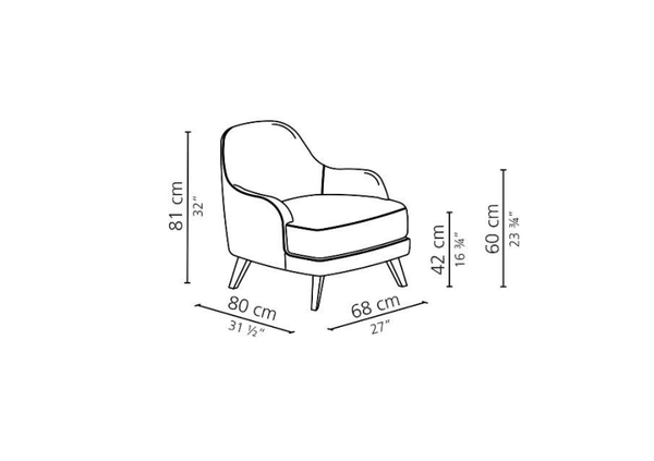 Liz armchair by Casamilano