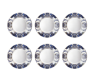 Set of six Roberto Cavalli Home soup plates from the Azulejos collection