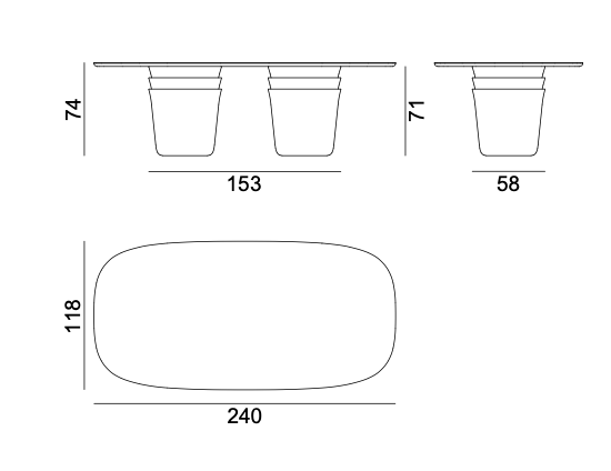 Stół Kasane 33 marki Gervasoni 1882