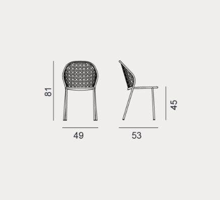 Brise 24 chair by Gervasoni 1882