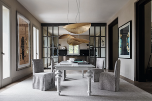 Brass 96 pendant lamp in gold by Gervasoni 1882