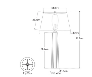 Lampa stołowa Fluted Spire Large projektu Chapman & Myers