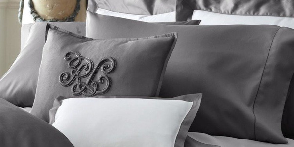 Komplet dwóch poszewek na poduszkę Ralph Lauren Home, z kolekcji Langdon (Charcoal)