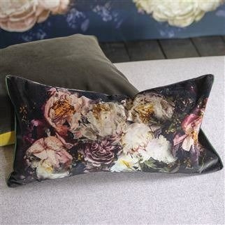 Designers Guild Fleur De Nuit Noir decorative pillow